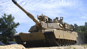 <p>US officials say that Abrams tanks needed to train Ukrainian forces have arrived in Germany, and are on their way to Grafenwoehr Army base where the training will begin in two to three weeks. (Courtland Wells/The Vicksburg Post via AP, File)</p>
