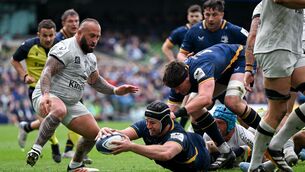<p>Caelan Doris' converted second half try had put Leinster 29-11 ahead in their Champions Cup semi-final against Toulon. Pic: Sam Barnes/Sportsfile</p>