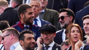 <p>CLOSE EYE: Newcastle United chairman and Governor of Public Investment Fund of Saudi Arabia Yasir Al-Rumayyan (right) with co-owner Jamie Reuben during the Premier League match at St James' Park, Newcastle upon Tyne. Picture date: Saturday May 2, 2026.</p>
