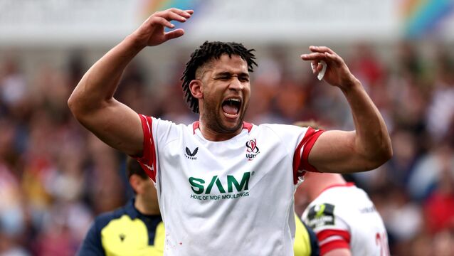 <p>WORTH SHOUTING ABOUT: Ulster's Cormac Izuchukwu celebrates following the EPCR Challenge Cup semi-final match at the Affidea Stadium, Belfast. Picture date: Saturday May 2, 2026. PA Photo. Photo credit should read: Peter Morrison/PA Wire</p>