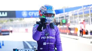 <p>PURPLE PATCH: Mercedes' Andrea Kimi Antonelli celebrates after finishing first in the qualifying session at the Miami International Autodrome ahead of the 2026 Miami Grand Prix on Sunday. Pic: Bradley Collyer/PA Wire</p>