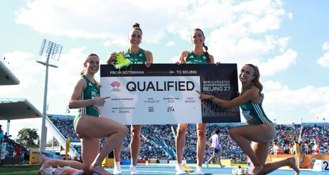 Rachel McCann, Sophie Becker, Arlene Crossan and Sharlene Mawdsley celebrate 3/5/2026