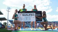 Rachel McCann, Sophie Becker, Arlene Crossan and Sharlene Mawdsley celebrate 3/5/2026