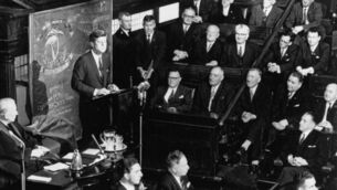 <p>US president JF Kennedy stated in his speech to the Dáil in 1963 that: 'It matters not how small a nation is that seeks world peace.'</p>