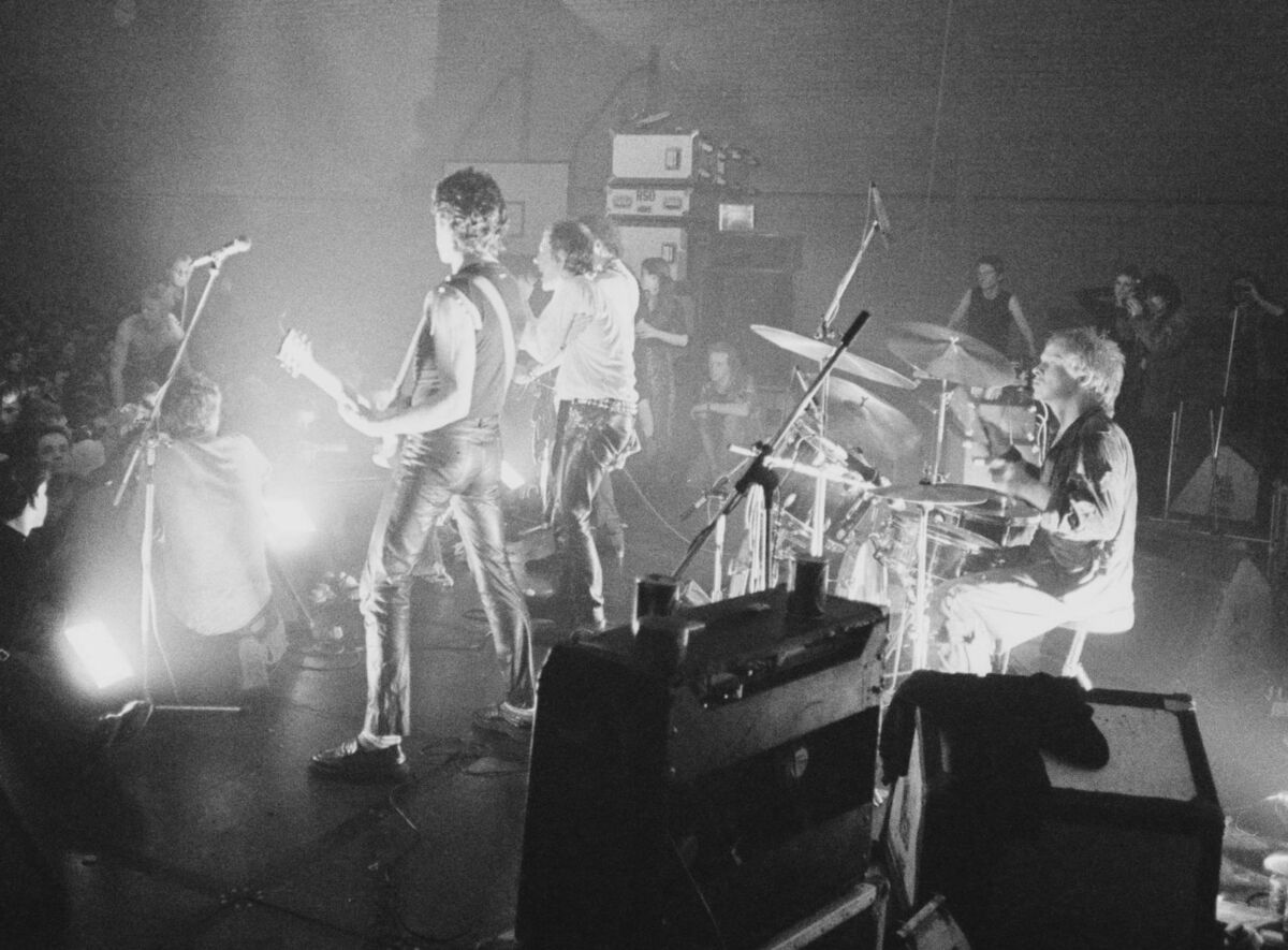 Paul Cook on drums with the Sex Pistols in 1977. Picture: Evening Standard/Hulton Archive/Getty Images Paul Cook on drums with the Sex Pistols in 1977. Picture: Evening Standard/Hulton Archive/Getty Images