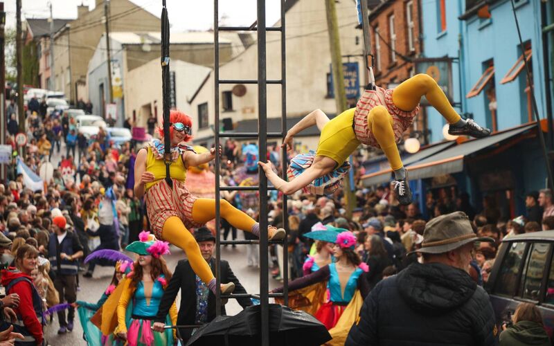 The beloved annual Jazz Parade brings colour, music and spectacle to Ballydehob. Picture: Joe Chapman.