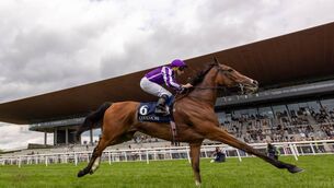 <p> Ryan Moore on Minnie Hauk wins The Group 2 Clem Murphy Memorial Irish EBF Mooresbridge Stakes on Newbridge Parishes Community Race Day The Curragh Racecourse on Monday. Pic: INPHO/Morgan Treacy </p>