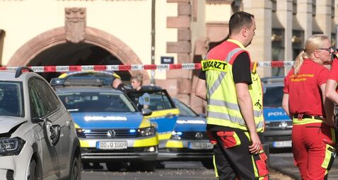 Two dead after driver ploughs into people in shopping area in Germany