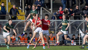 <p>The victory over Kerry propels Cork into the provincial decider on May 18, irrespective of how next Monday’s game against Waterford pans out. Pic: Domnick Walsh © Eye Focus LTD</p>