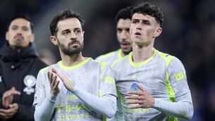 <p>The vulnerabilities shown by Manchester City's defence will no doubt give Pep Guardiola sleepless nights as the run-in reaches a crescendo. Pic: Peter Byrne/PA Wire.</p>