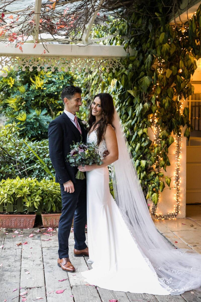 Jenny Egan and Jon Simmons on their wedding day. 