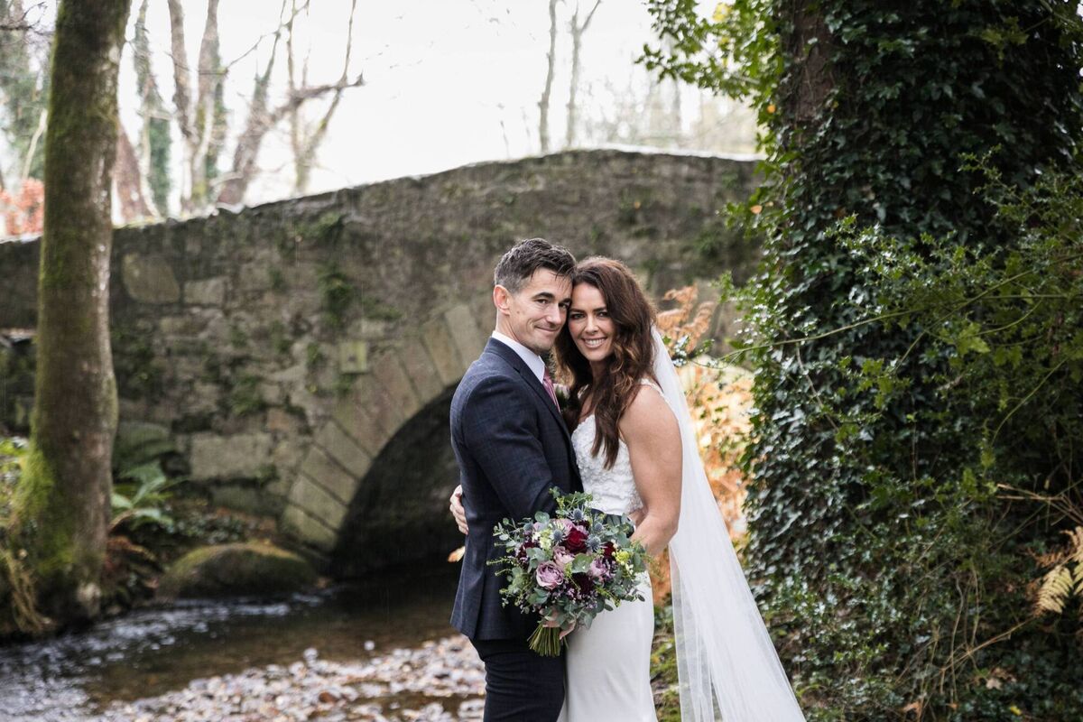 Jenny Egan and Jon Simmons on their wedding day. 
