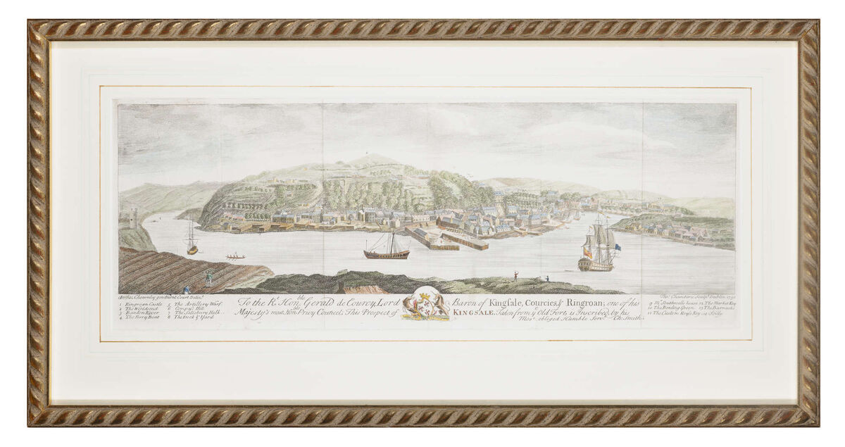'A Prospect of Kinsale' after Charles Smith (1715-1762) published c1750 at James Adam.