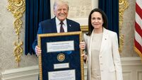 U.S President Donald J. Trump meets with María Corina Machado of Venezuela in the Oval Office on Tuesday Jan 15, 2026 during