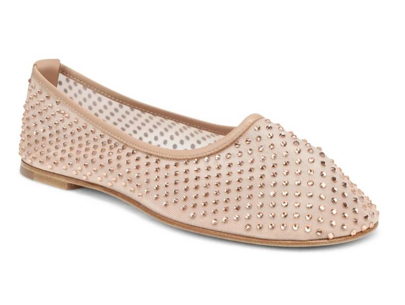Crystal &amp; Sheer Mesh Ballet Flats, €660, Dear Frances at Emporium Kalu