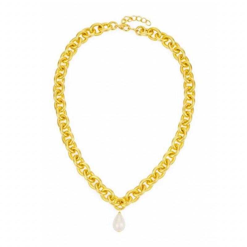 Gold &amp; Pearl Drop Bracelet, €24, Betty &amp; Biddy