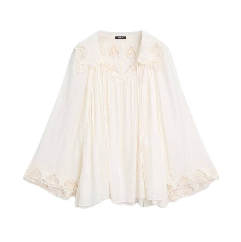 Embroidered Flowing Blouse, €90, Massimo Dutti