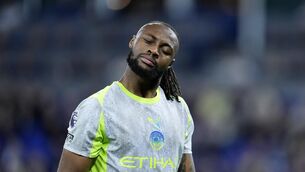 <p>Manchester City have condemned racist abuse that was directed towards Antoine Semenyo and Marc Guehi during and after Monday night’s 3-3 draw with Everton. Pic: Peter Byrne/PA Wire.</p>