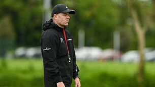 <p>Skills and assistant attack coach Mossy Lawler during Munster squad training at the University of Limerick. Pic: Matt Browne/Sportsfile</p>