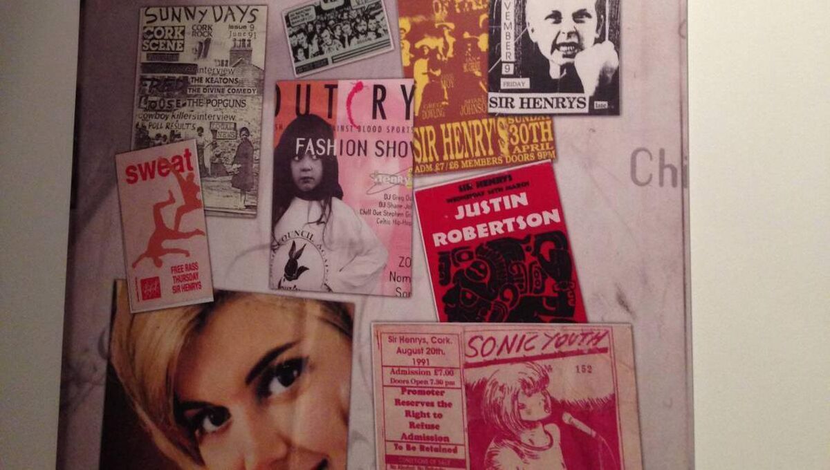 Flyers and fanzines from the Sir Henry's era at the 2019 'Publish and be damned' exhibition in UCC curated by Siobhán Bardsley and Fiona O’Mahony. Liam Quaide says Cork City 'opened up a subculture of people who were, like me, of rural Ireland but had felt outside it growing up'. File picture