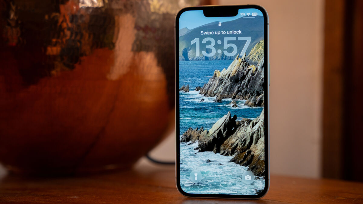 The Super Retina XDR OLED display is good, but the 17e sacrifices Dynamic Island and 120Hz for a more affordable price. Picture: Noel Campion.