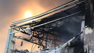 Russian drones hit Zaporizhzhia, Ukraine, on Tuesday. (Ukraine National Police via AP)