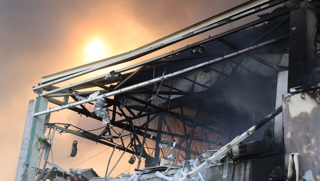Russian drones hit Zaporizhzhia, Ukraine, on Tuesday. (Ukraine National Police via AP)