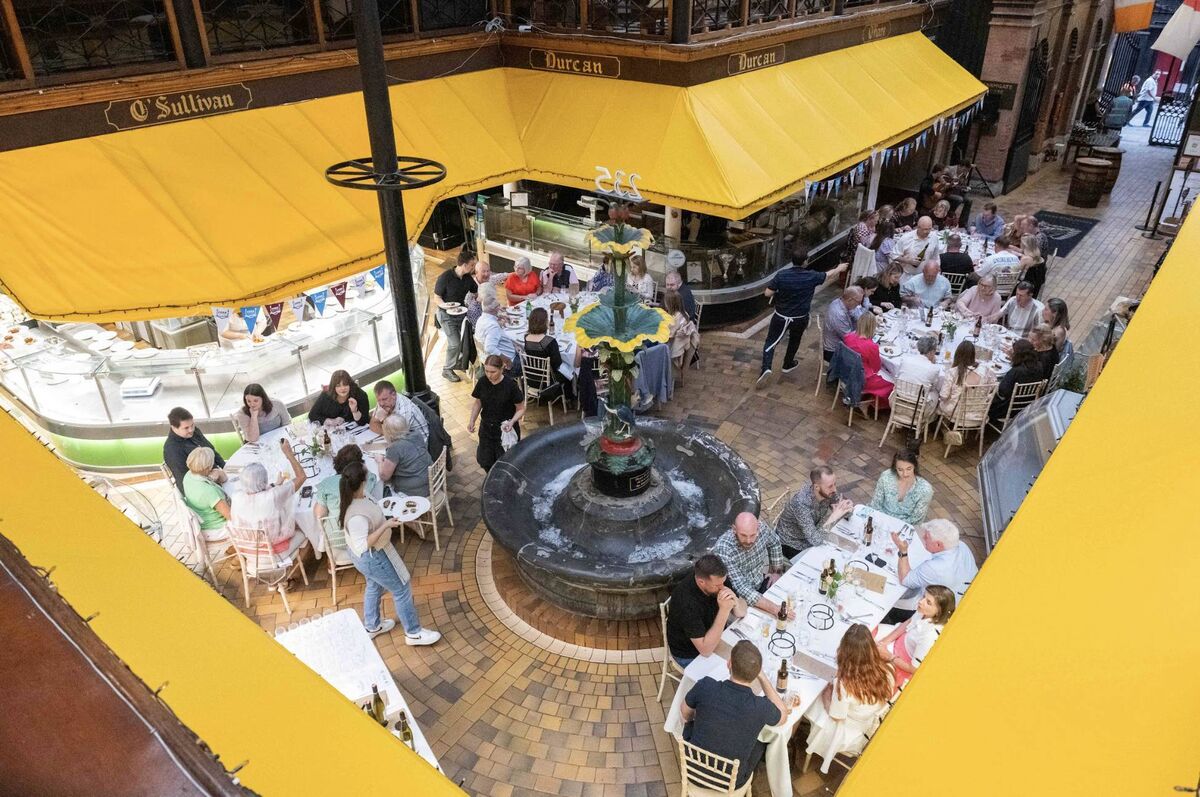 The Market Table transforms the English Market fountain area into a dining room