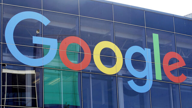 <p>FILE - A sign is displayed on a Google building at their campus in Mountain View, Calif., Sept. 24, 2019. (AP Photo/Jeff Chiu, File)</p>