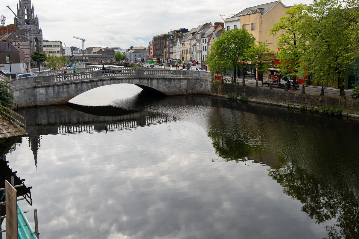The east facing view of the River Lee from the first floor landing at The Merchant. The east facing view of the River Lee from the first floor landing at The Merchant.