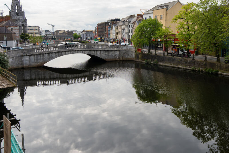 The east facing view of the River Lee from the first floor landing at The Merchant. The east facing view of the River Lee from the first floor landing at The Merchant.