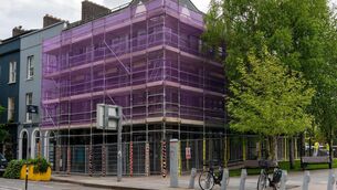 <p>Still under wraps, but due to open on May 22, The Merchant on South Mall now occupies the premises formerly known as Electric Bar. Picture: Noel Sweeney</p>