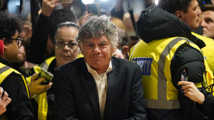 <p>Independent candidate Gerry ‘The Monk’ Hutch at RDS Simmonscourt, Dublin (PA)</p>