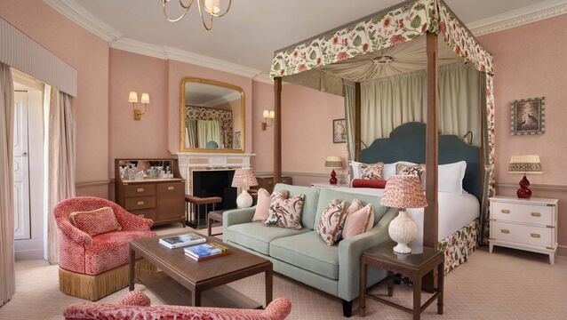 <p>A bedroom in Mount Juliet Manor House</p>