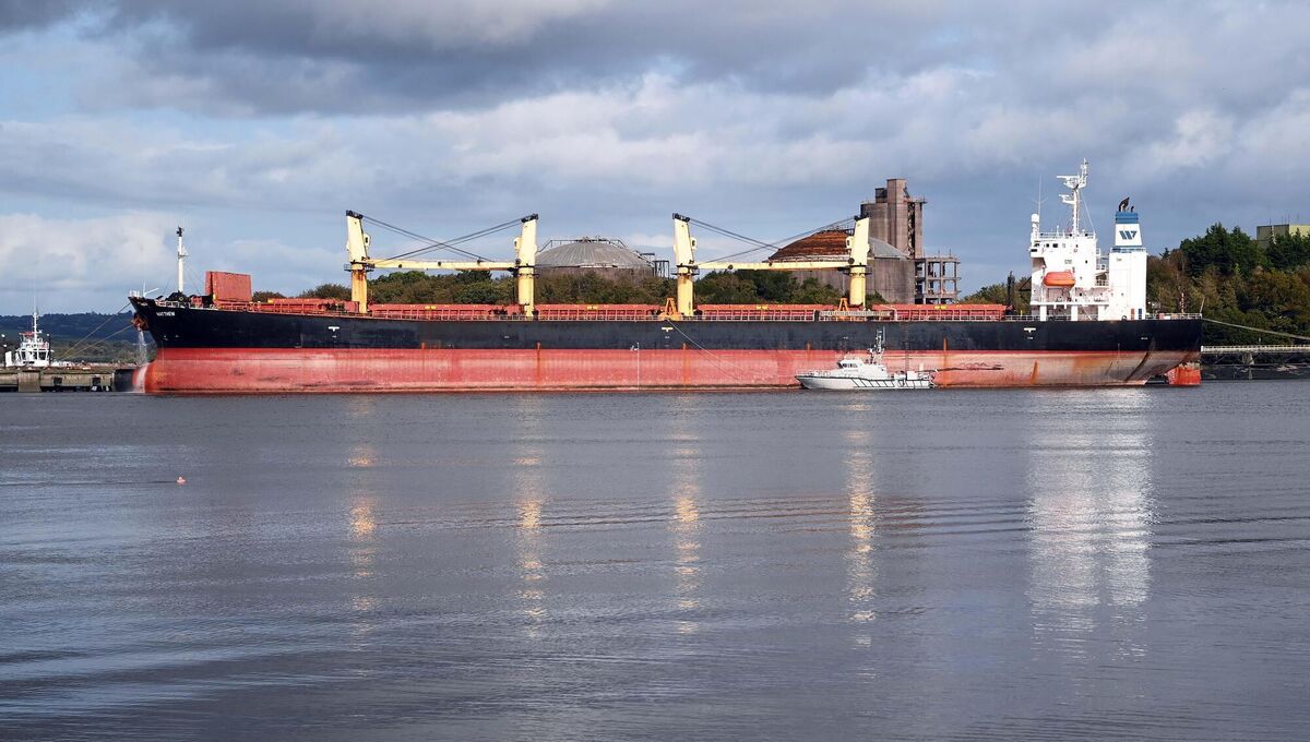 The cargo ship, MV Matthew. Picture Denis Minihane.