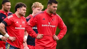 <p>Dan Kelly and his team-mates during Munster Rugby squad training session at the University of Limerick in Limerick. Pic: Matt Browne/Sportsfile</p>