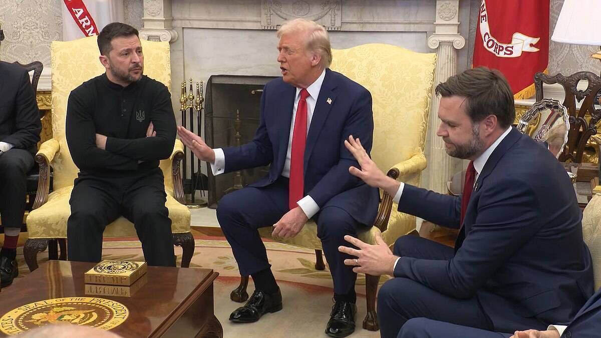 Volodymyr Zelenskyy was subjected to an appalling humiliation in the White House by Donald Trump and JD Vance, the leaders of Ukraine's supposed ally. File picture
