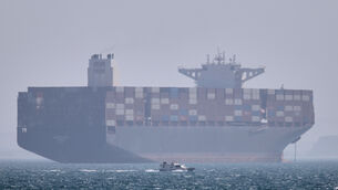 The war has choked the strategically important waterway the Strait of Hormuz (Amirhosein Khorgooi/ISNA via AP)