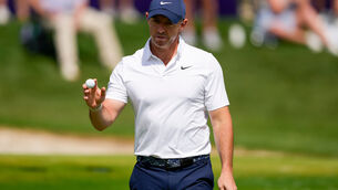 <p>BACK AT IT: Masters champion Rory McIlroy had a long wait for his first birdie. Pic: Chris Carlson/AP</p>