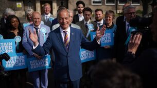 <p>Reform UK leader Nigel Farage during a visit to Havering Town Hall in Romford, following the 2026 local election results. Picture: Yui Mok/PA Wire</p>