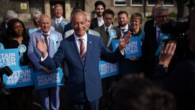 <p>Reform UK leader Nigel Farage during a visit to Havering Town Hall in Romford, following the 2026 local election results. Picture: Yui Mok/PA Wire</p>