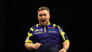 <p>Luke Littler claimed a record-equalling sixth win of the Premier League season (Nigel French/PA)</p>