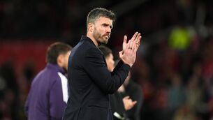 <p>Michael Carrick does not have fond memories of the Stadium of Light. Pic: Martin Rickett/PA</p>