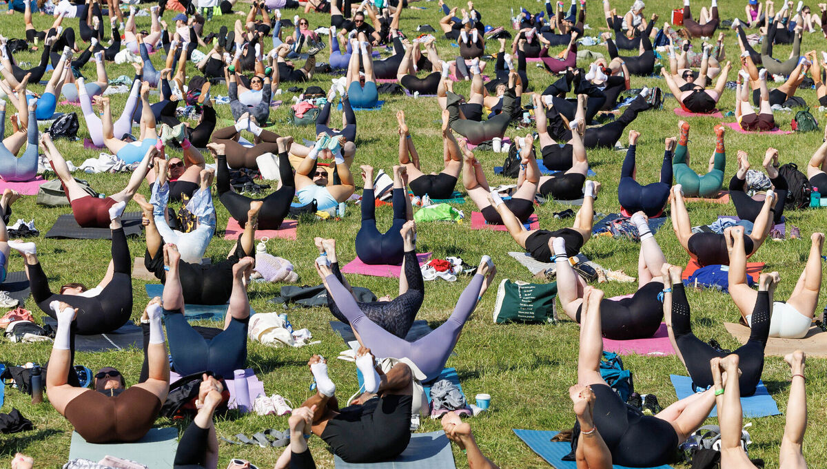 Yoga taking place at WellFest, Europe’s largest outdoor health and wellness festival which returns to Dublin’s IMMA at the Royal Hospital Kilmainham this weekend. Picture: MarcO'Sullivan