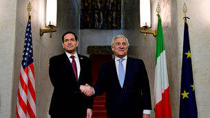 US secretary of state Marco Rubio met Italian foreign minister Antonio Tajani (Pool Photo via AP)