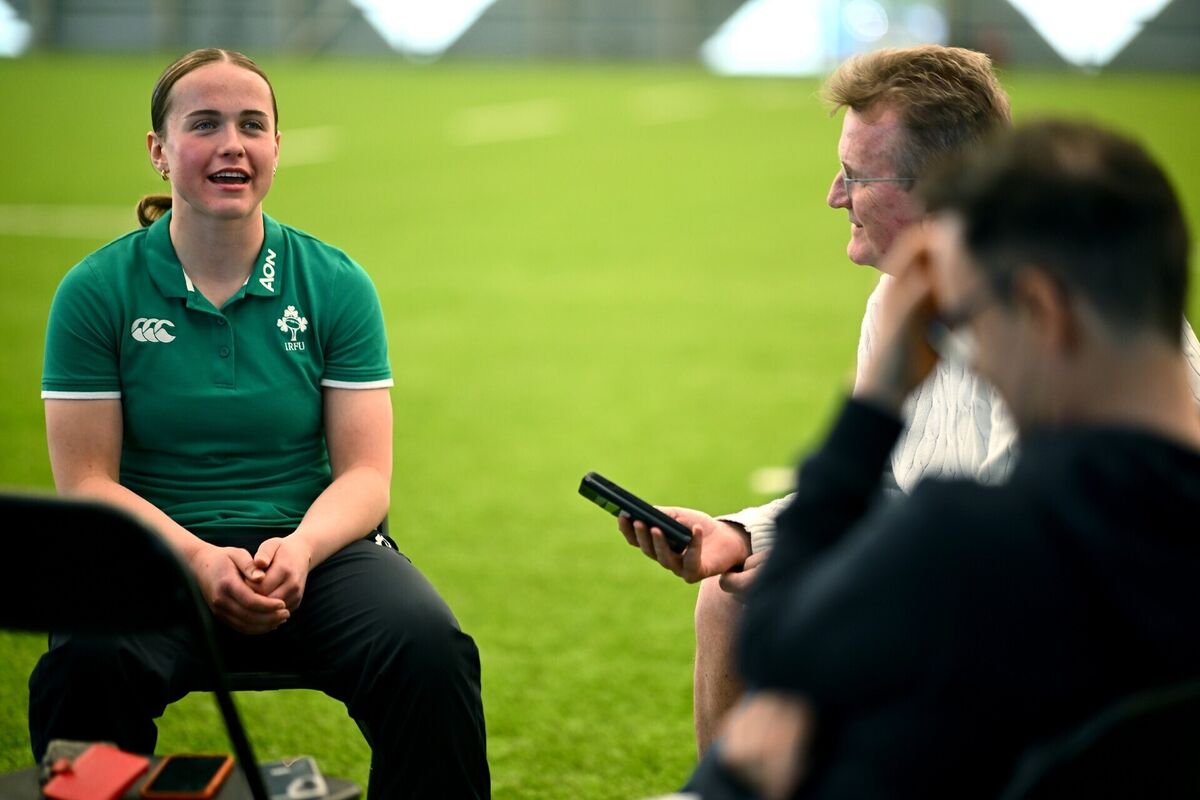 Robyn O'Connor during a press conference at the IRFU High Performance Centre in Dublin. Photo by Shauna Clinton/Sportsfile