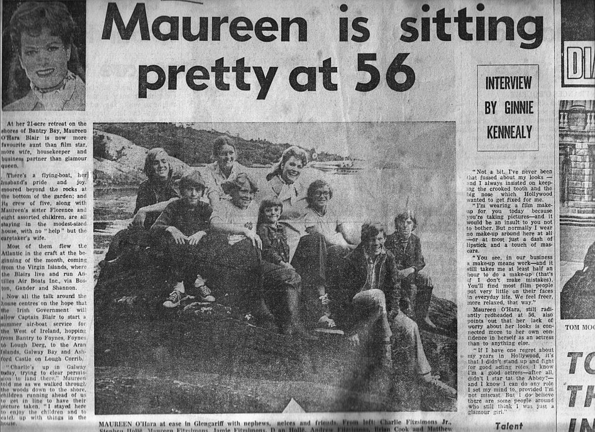 Maureen is sitting pretty at 56. Irish Press. Article by Ginnie Kennealy