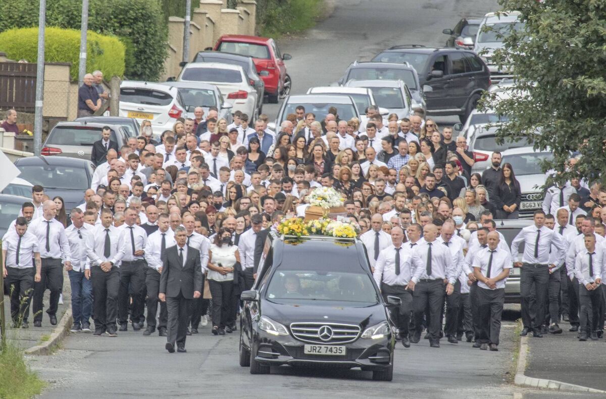 Laura Connolly's funeral cortege making its way to St Patrick's Church in the outskirts of Lifford, Co Donegal, in 2021. Picture: NW Newspix