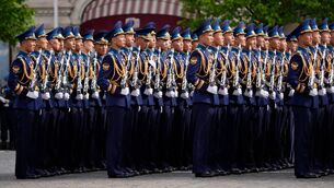 <p>North Korea's servicemen stand in a formation before the Victory Day military parade in Moscow, Saturday, May 9, 2026, during celebrations of the 81st anniversary of the Soviet Union's victory over Nazi Germany during the World War II. (AP Photo/Pavel Bednyakov, Pool)</p>