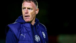 <p>Waterford's Manager Graham Coughlan dejected after the match. Pic: INPHO/Andrew Conan</p>